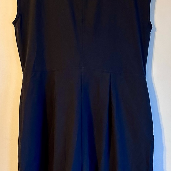 Athleta Romper Shorts Small Black Pockets Front Tie GUC - Picture 2 of 6